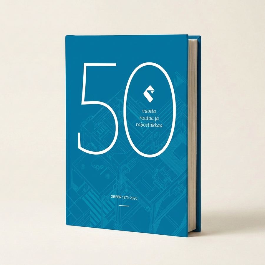 Orfer 50 vuotta -historiikin kansi
