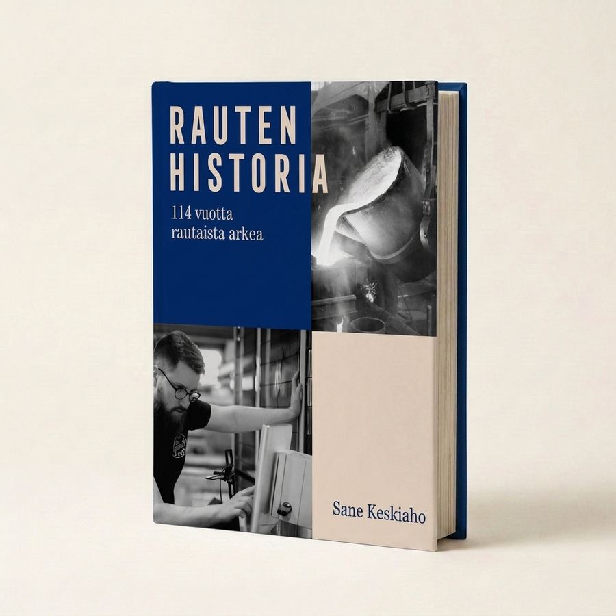 Raute 114 vuotta rautaista arkea -historiikin kansi